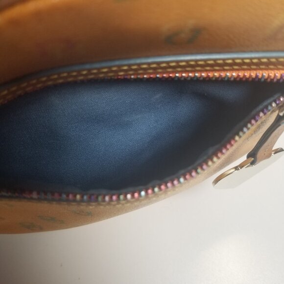 Vtg Dooney & Bourke Women's Orange Monogram Small Backpack - Picture 7 of 13